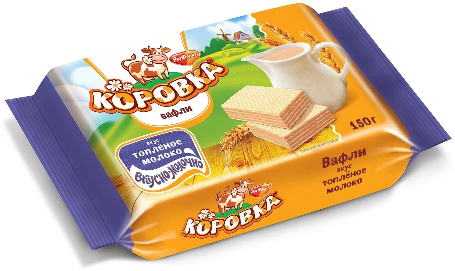 картинка Коровка Вафли ТОПЛЕНОЕ МОЛОКО 150гр от нашего магазина