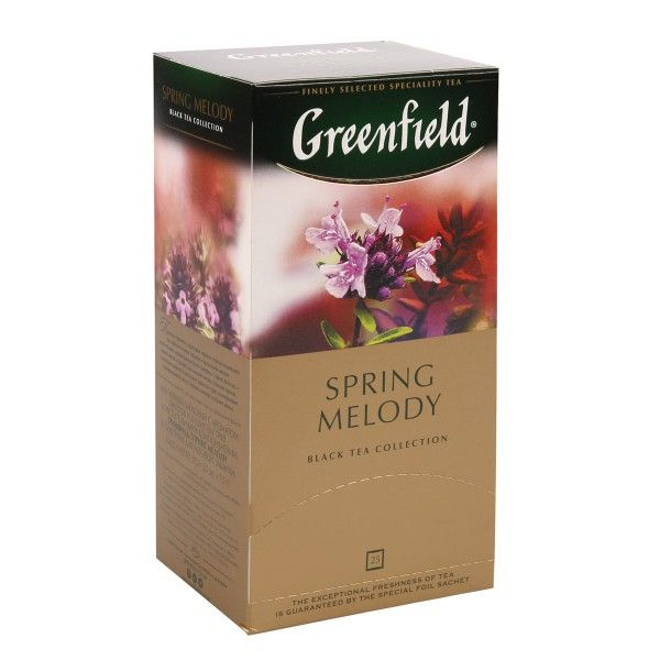 картинка Гринфилд ПАКЕТ Spring Melody Черный Чабрец Мята 25шт от нашего магазина