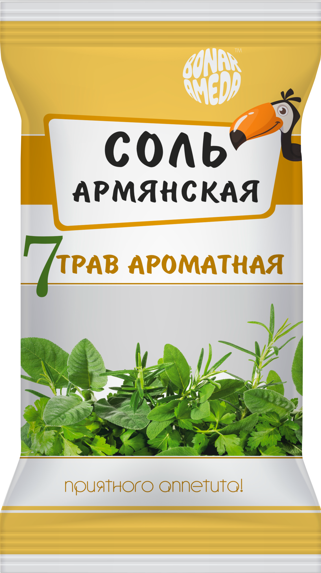 картинка Соль Адыгейская АРМЯН 7 ТРАВ 300г БонАрамеда от нашего магазина