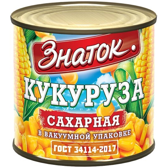 картинка Знаток Кукуруза в вакууме 340гр жб от нашего магазина