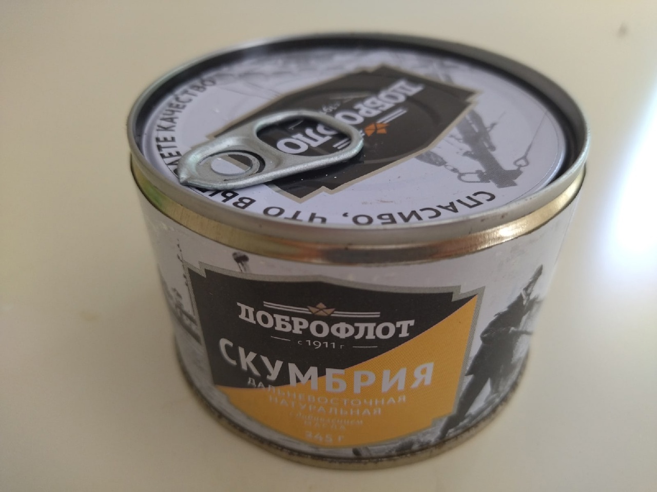 картинка Доброфлот СКУМБРИЯ с Добавлением масла 245г. от нашего магазина
