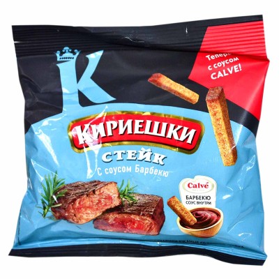 картинка Кириешки СТЕЙК БАРБЕКЮ соус Сухарики 60гр от нашего магазина