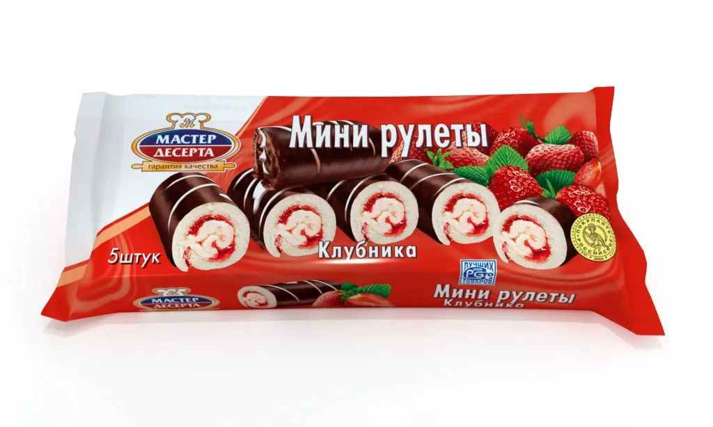 картинка Мас Дес Мини рулеты КЛУБНИКА 175гр от нашего магазина
