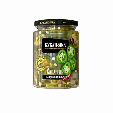 картинка Кубан Халапеньо ЗЕЛЕНЫЙ перец 250г от нашего магазина