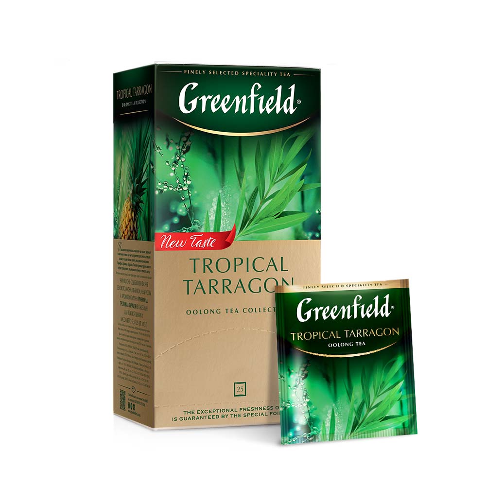 картинка Гринфилд ПАКЕТ Tropical Tarragon Зеленый Яблоко Тархун Ананас 25шт от нашего магазина