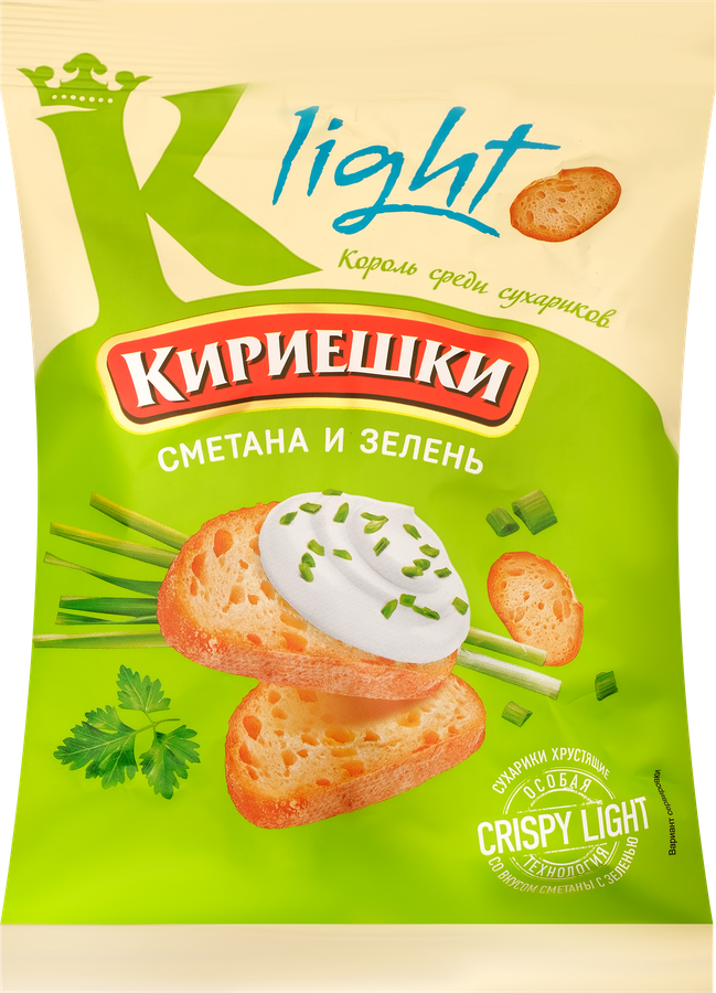 картинка Кириешки ЛАЙТ Сметана Зелень пшеничн 80гр от нашего магазина