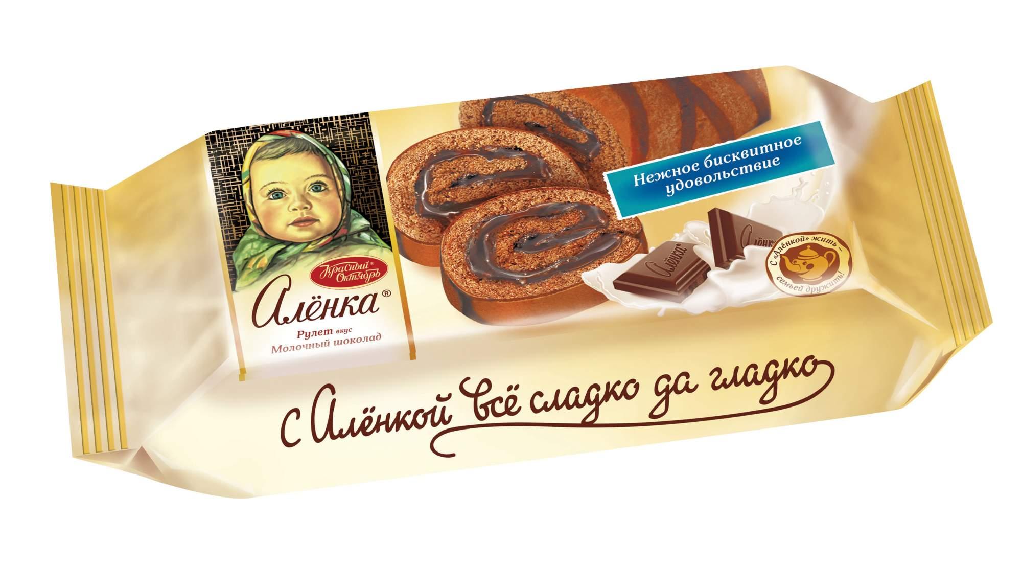 картинка Аленка Рулет Молочный вкус бисквитный 200гр от нашего магазина