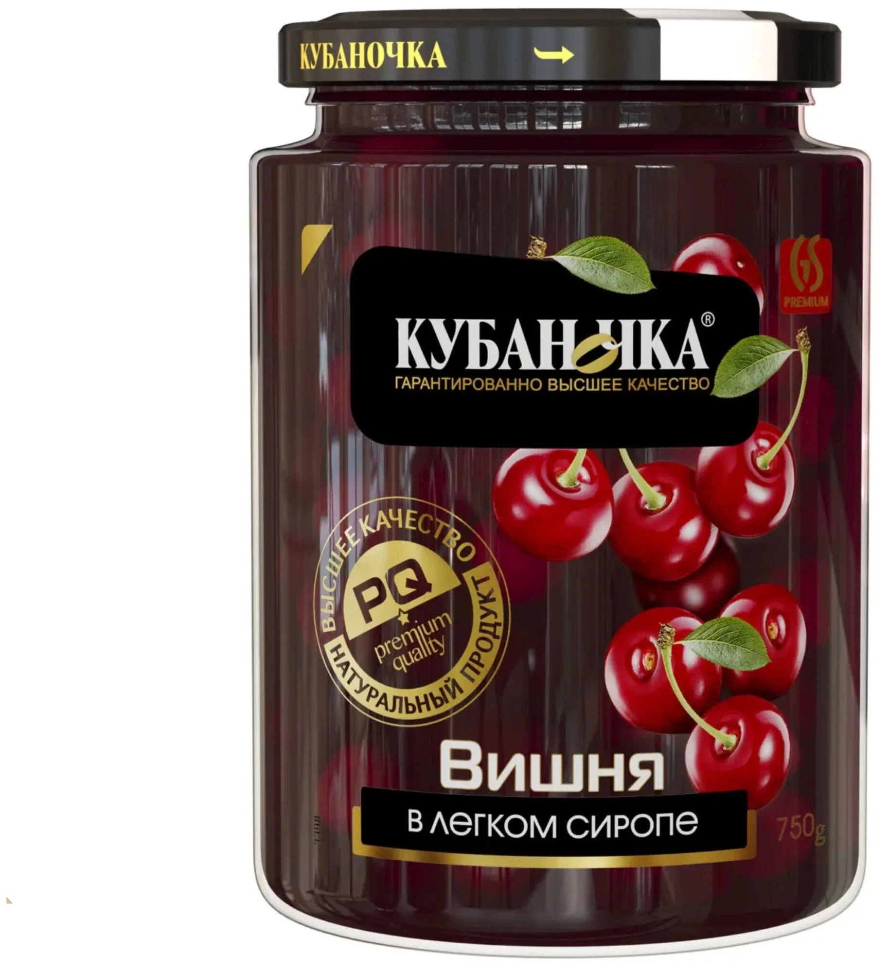 картинка Кубан ВИШНЯ в Легком сиропе красная 750гр от нашего магазина