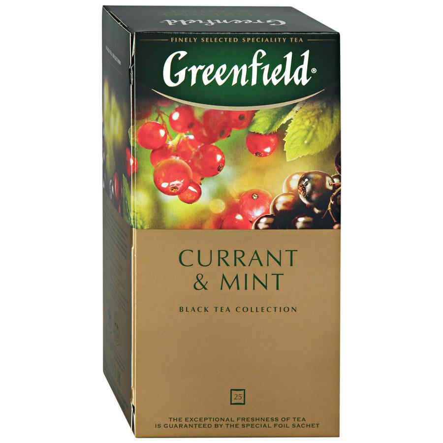 картинка Гринфилд ПАКЕТ Currant Mint Черный Мята Смородина 25ш от нашего магазина