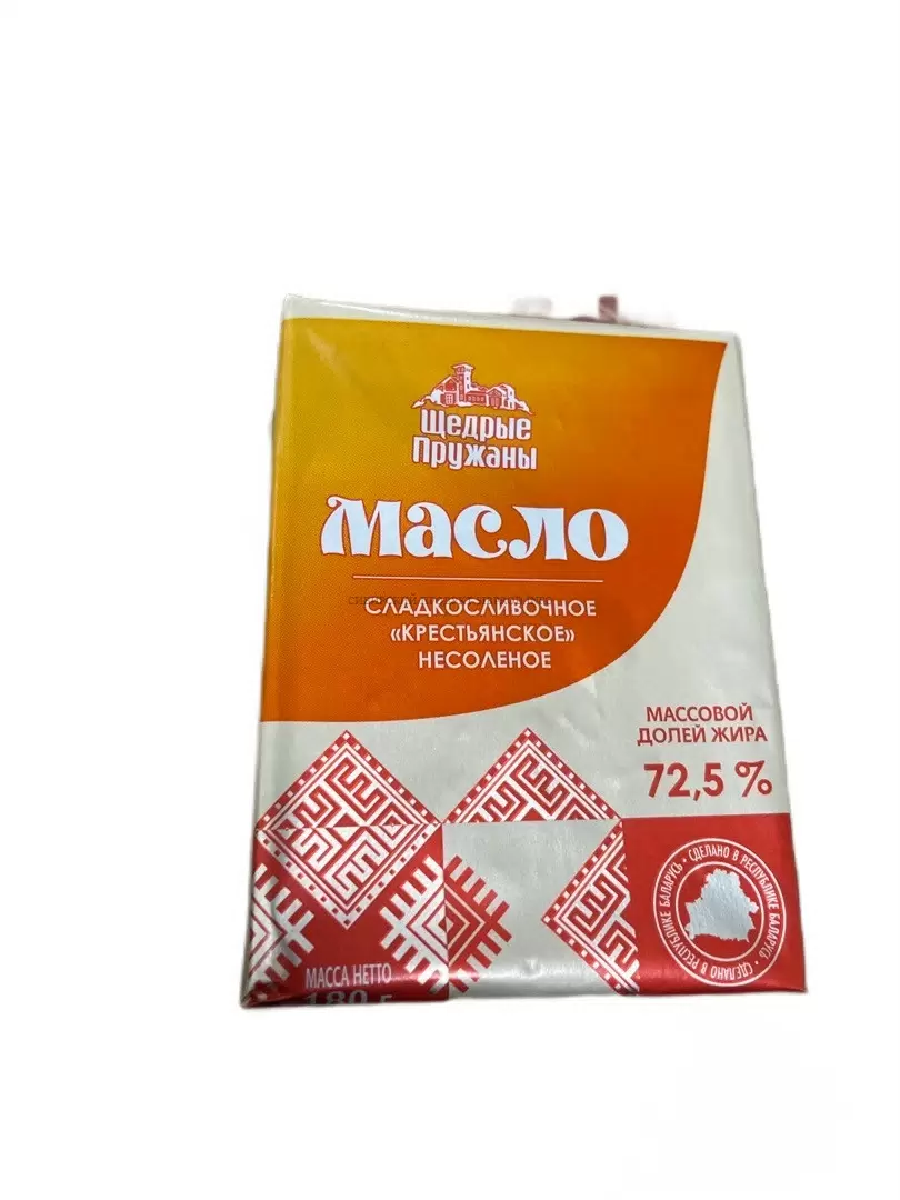 картинка Пружаны Масло 72,5% сладкослив 180гр от нашего магазина