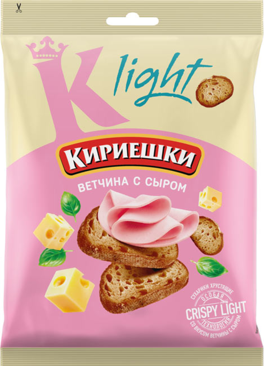 картинка Кириешки ЛАЙТ Ветчина Сыр ржан 80гр от нашего магазина