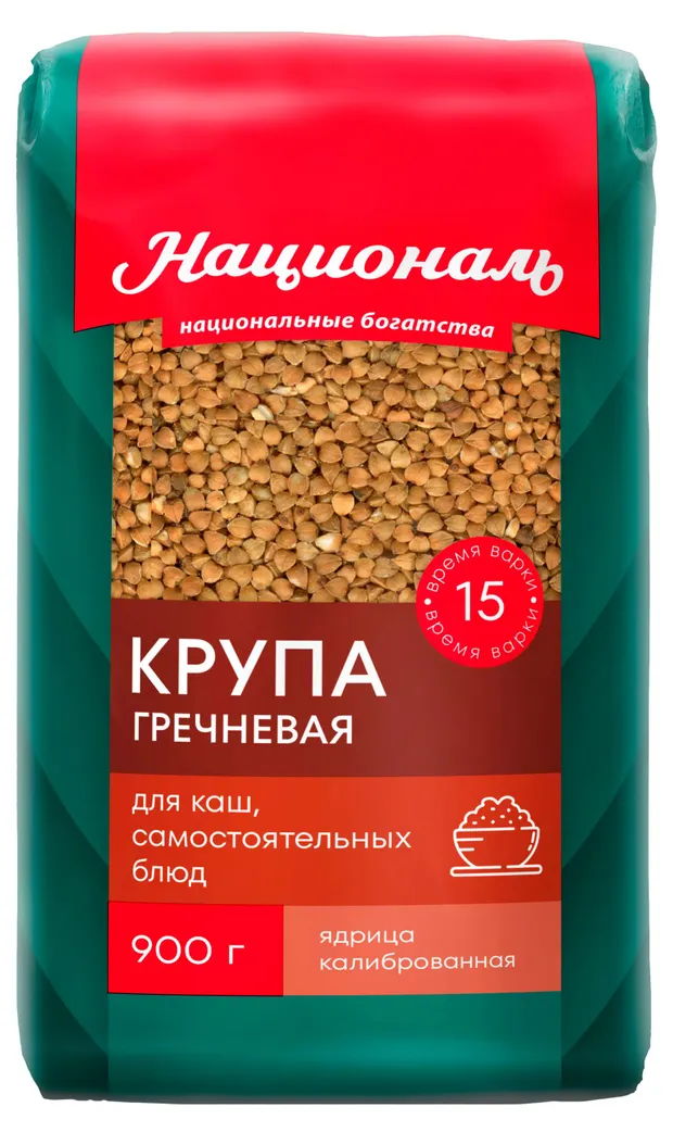 картинка Националь Гречневая ядрица крупа 900гр от нашего магазина