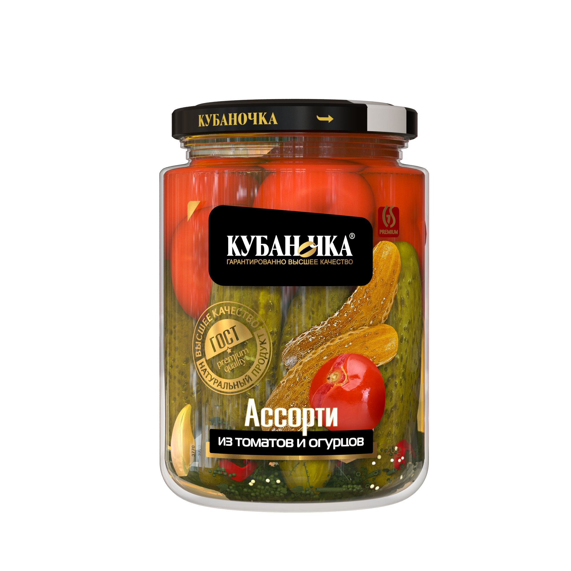 картинка Кубан Ассорти ТОМАТЫ ОГУРЦЫ 720гр МАЛЕНЬКАЯ от нашего магазина