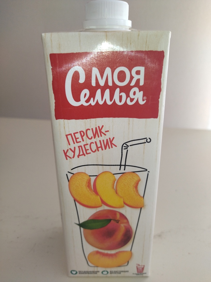 картинка Моя Семья ПЕРСИК КУДЕСНИК нектар 0,95л от нашего магазина