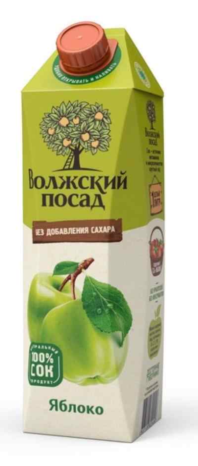 картинка Волжский Посад ЯБЛОЧНЫЙ 1 л нектар от нашего магазина