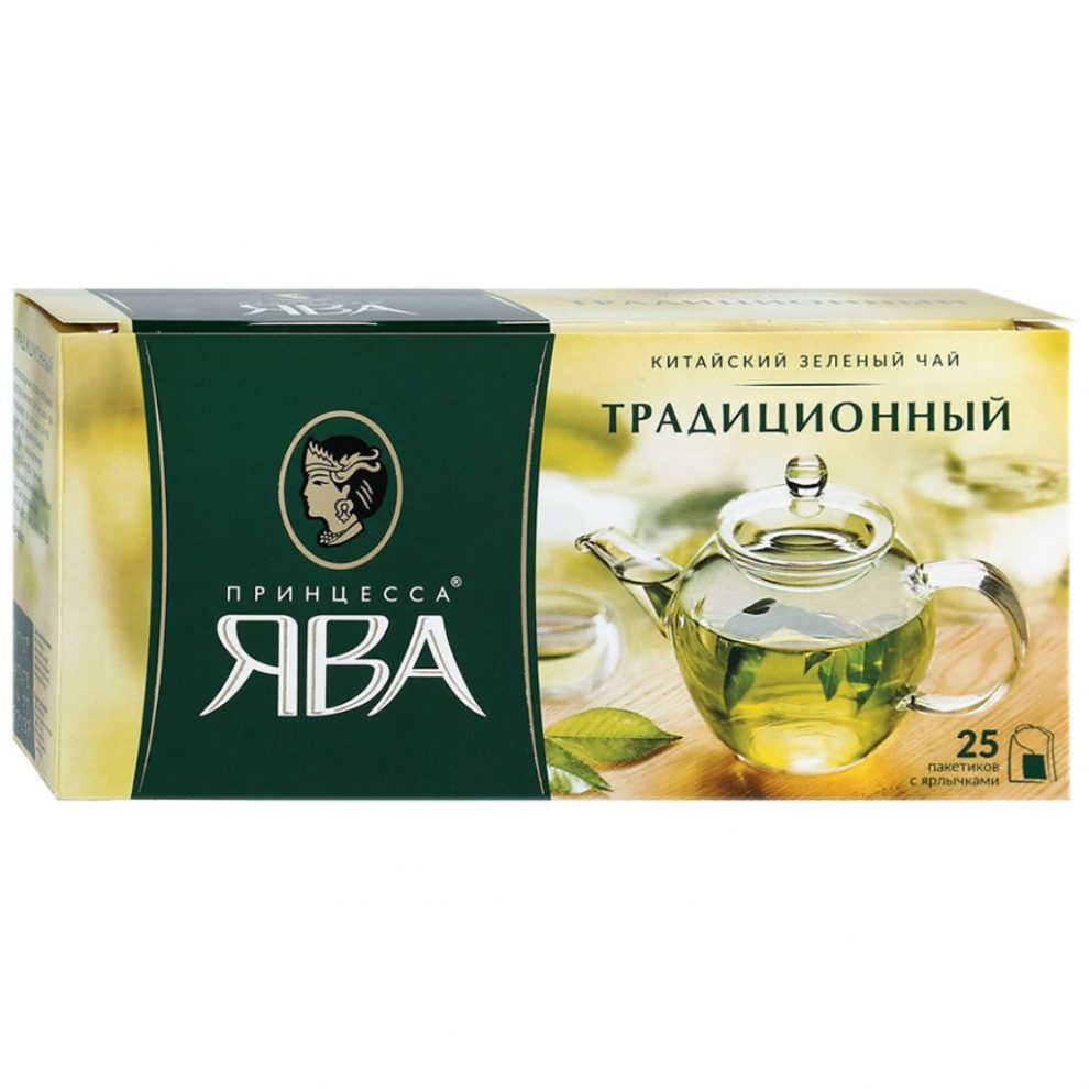 картинка ЯВА ПАКЕТ ТРАДИЦИОННЫЙ 25п чай зеленый от нашего магазина