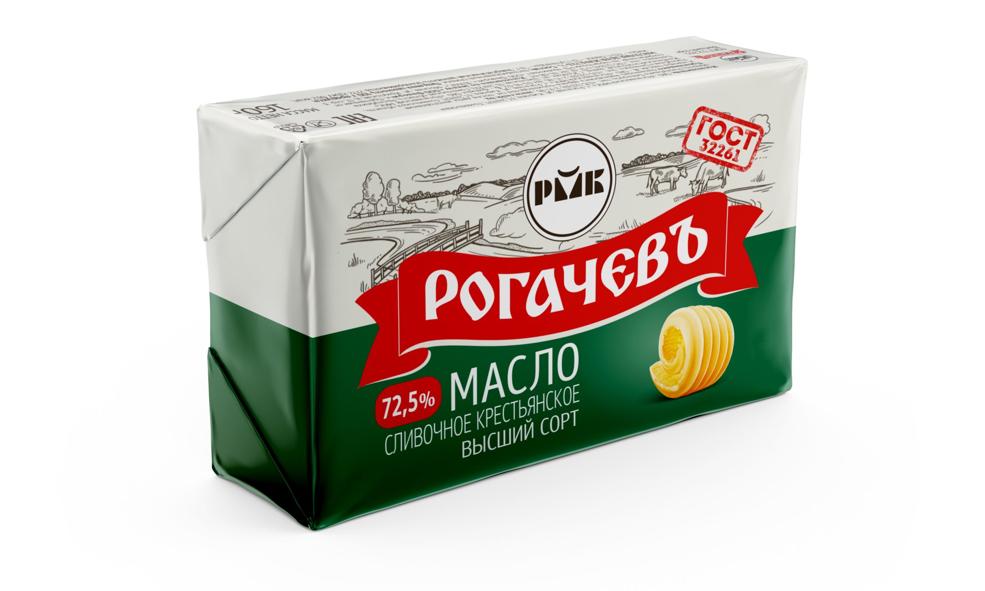 картинка Масло РОГАЧЕВ крестьянское 72,5% 160г. от нашего магазина