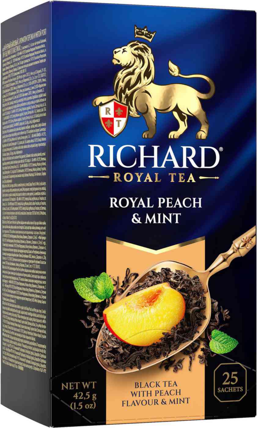 картинка Ричард ПАКЕТ Peach Mint Черный Персик Мята 25шт от нашего магазина