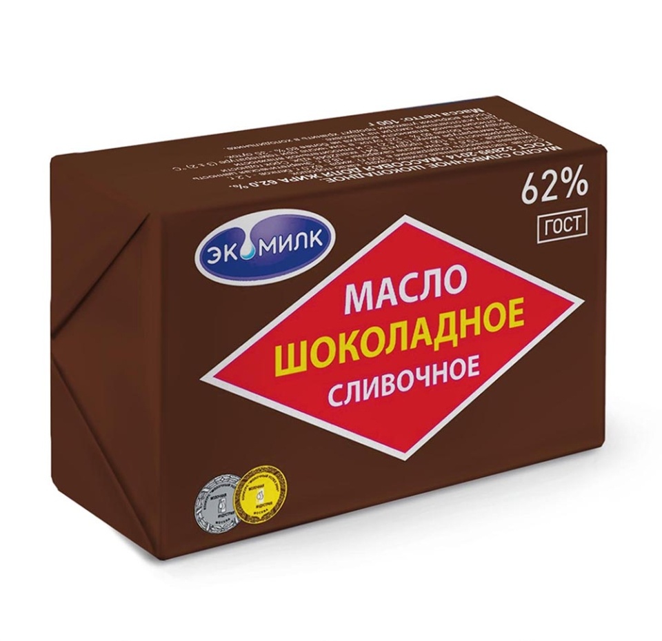 картинка  Экомилк Масло Шоколадное 62% 180гр от нашего магазина